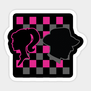 Barbie Oppenheimer On Chess  | BARBENHEIMER Sticker